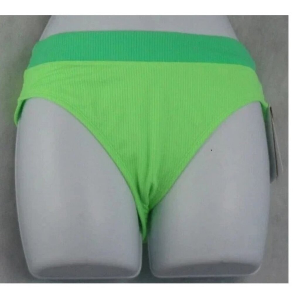 NWT Salt + Cove Juniors High-Waisted Bikini Bottom Swimsuit, Mint Green, XL